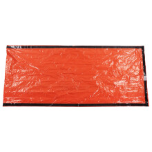 Thermal sleeping bag, PEaluminum film emergency sleeping bag for camping, hiking, outdoor adventures with reflective body heat.
