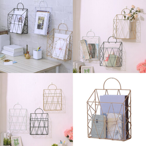 Wall File Organizer Hanging Wall Files Holders Wall-gold 2