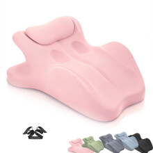 Couples Pillow with Ergonomic 27 Angle Memory Foam Support, Waterproof Cover, MultiFunctional Pink
