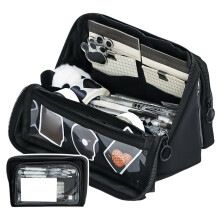 High Capacity Pencil Case Detachable Pen Bag 9-Black