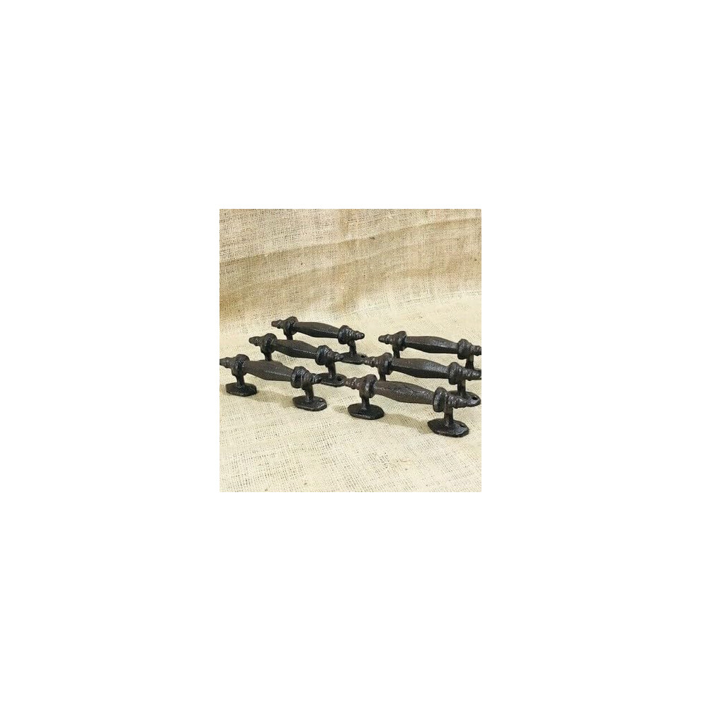 Rustic Cast Iron Handles Set Of 6 Heavyduty Antique Style Door Pulls For Barn Gate Drawer Cabinet 9426802914276