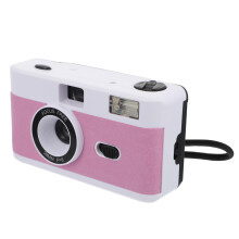 Reusable 35mm Retro Film Camera with Builtin Flash, Vintage Design for Travel and Photography