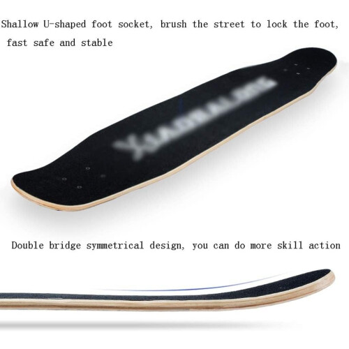 Skateboard Pro 46.8 inch Complete Skateboard Pu Flash Casters (Color : D) 1