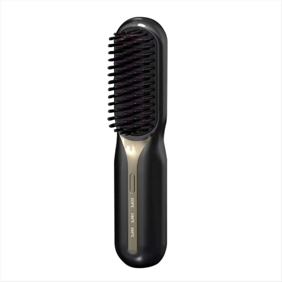 Electric Hot Comb Hair Straightener - Fast Heating, Portable, Anti-Scald, Ideal for Travel, Beard & Hair Styling A