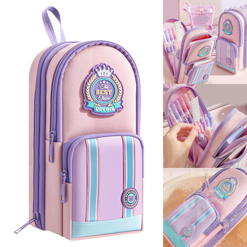 Big Capacity Cartoon Pencil Case Large Capacity Pen-Blue 1