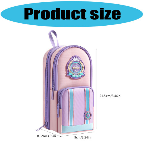 Big Capacity Cartoon Pencil Case Large Capacity Pen-Blue 2