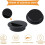 Sliding Door Pull Handle 2PCS Black Stainless Steel Flush Embedded Round Closet Knob 60mm 2