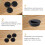 Sliding Door Pull Handle 2PCS Black Stainless Steel Flush Embedded Round Closet Knob 60mm 3