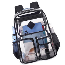 Clear Visual Backpacks Waterproof Casual Daypacks Travel-Black