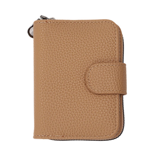Waterproof Leather Card Wallet With Multiple Slots And-brown