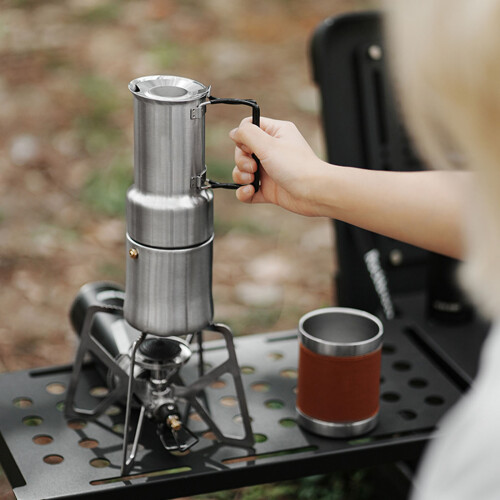 Cafetière à moka portable et tasse, facile à utiliser, pour le 1