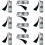 10 Pcs Skeleton Bookmarks with Tassels Page Markers-White 1