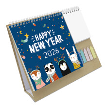 2026 Desk Calendar Twin-Coil Binding 12 Month-K04 Star Sky