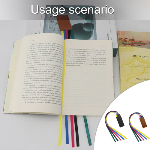 2/4/6Pcs Religious Themed Bookmarks Leather Bible-4 black 2
