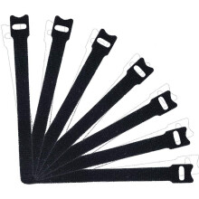 Kabelbinder mit Klettverschluss 100er Pack Schwarz