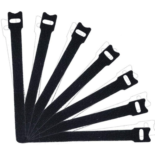 Kabelbinder mit Klettverschluss 100er Pack Schwarz