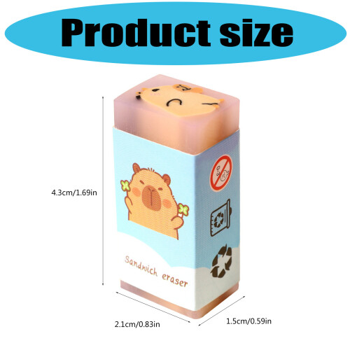 36PCS Creative Animal Shaped Erasers Fun Capybara Erasers For 2