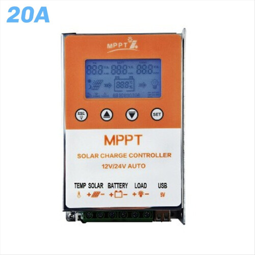 Photovoltaic MPPT Solar Controller with Backlight Display 12V 11.1V Solar Charging Controller 20A 1