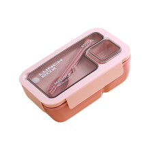 Boîte Bentos à compartiments-Ensemble rose HC5227 rectangulaire