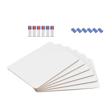 1/3/6 Pcs Small Whiteboards Message Board with Eraser-6 pieces