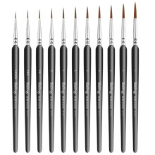 Detail Paint Brush Set 11Pcs Ergonomic Grip Miniature Brush-10