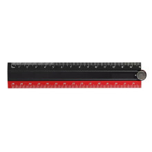Folding Aluminum Alloy Ruler Multipurpose Metal-Black and red