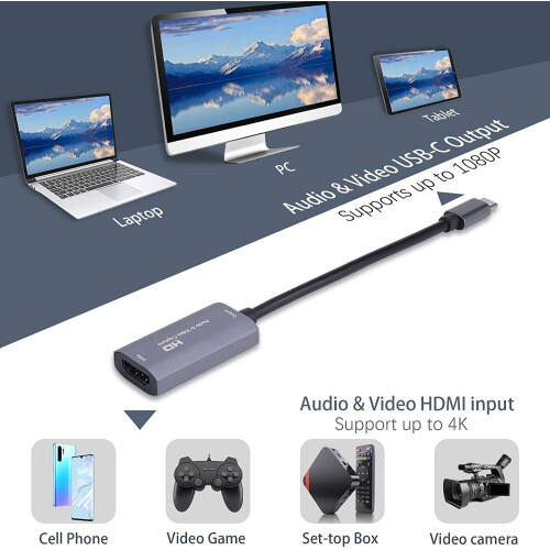 Videoopptakskort / USB-C til HDMI 1