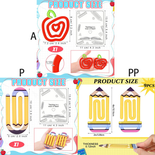 30Pcs Heat Transfer Acrylic Clips For Handmade-Apple model 2