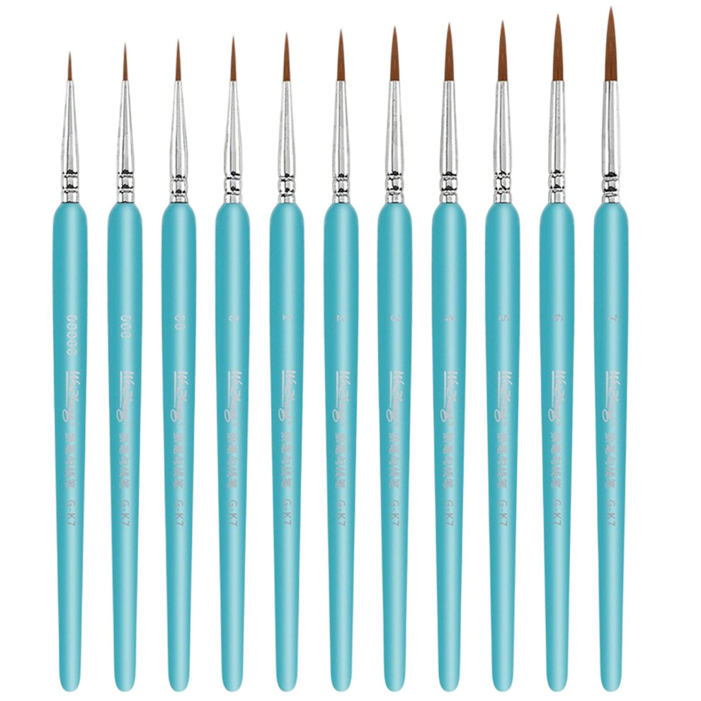 11Pcs Miniature Paint Brush Detail Paint Brush For Acrylic-9 7751000491239