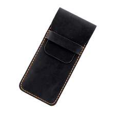 Antique Leather Pen Pouches Water Resistant Fountain Pens-Black