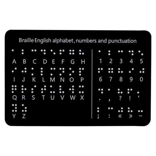 Professional Braille Letter Board with Raised Dots Number and