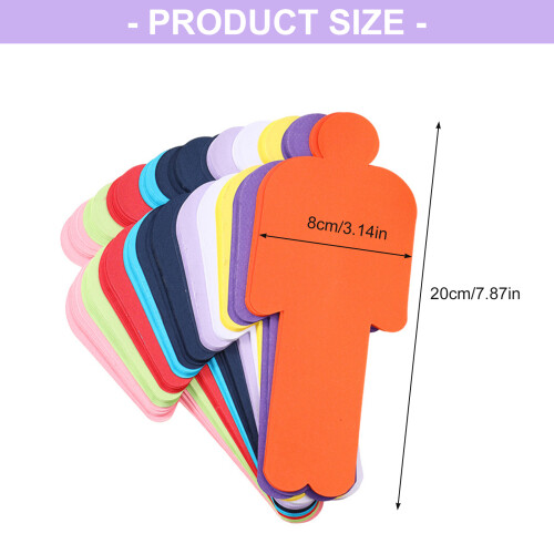 120 Pcs Human Presentation Cards Write Humanoid Paper Index 2