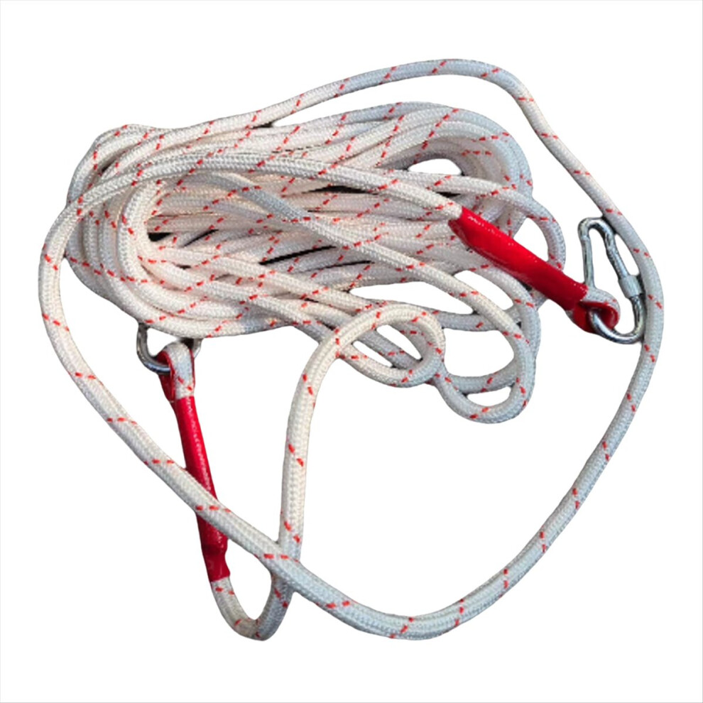 White- Steel Wire Core Nylon Rope Household Emergency Escape Cordage Wear- Safety Cord 4853066964108