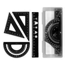 4 Pcs Geometry Ruler Set Math Protractor Triangle Ruler Set-1