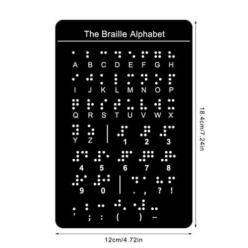 Portable Braille Teaching Board With Raised Dots Numbers & 2