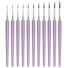 11Pcs Fine Detail Paint Brush for Acrylic Watercolor Gouache-12