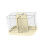 4 Compartments Pencil Storage Box with Handle Desk-Creamy 1