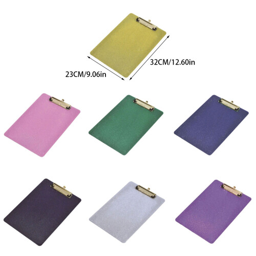 A4 Glitter Clipboard Writing Board Acrylic Clipboards-silver 1