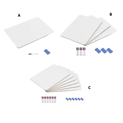 1/3/6 Pcs Small Whiteboard with Eraser and Markers-1 piece pack 2