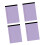 Bloc-notes colorés au format lettre, bloc-notes doublé,-Violet 1