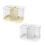 4 Compartments Pencil Storage Box with Handle Desk-Creamy 2