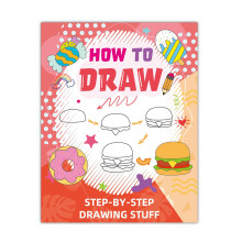 Stress Relieving Coloring Book Simple Step-by-Step-Food version