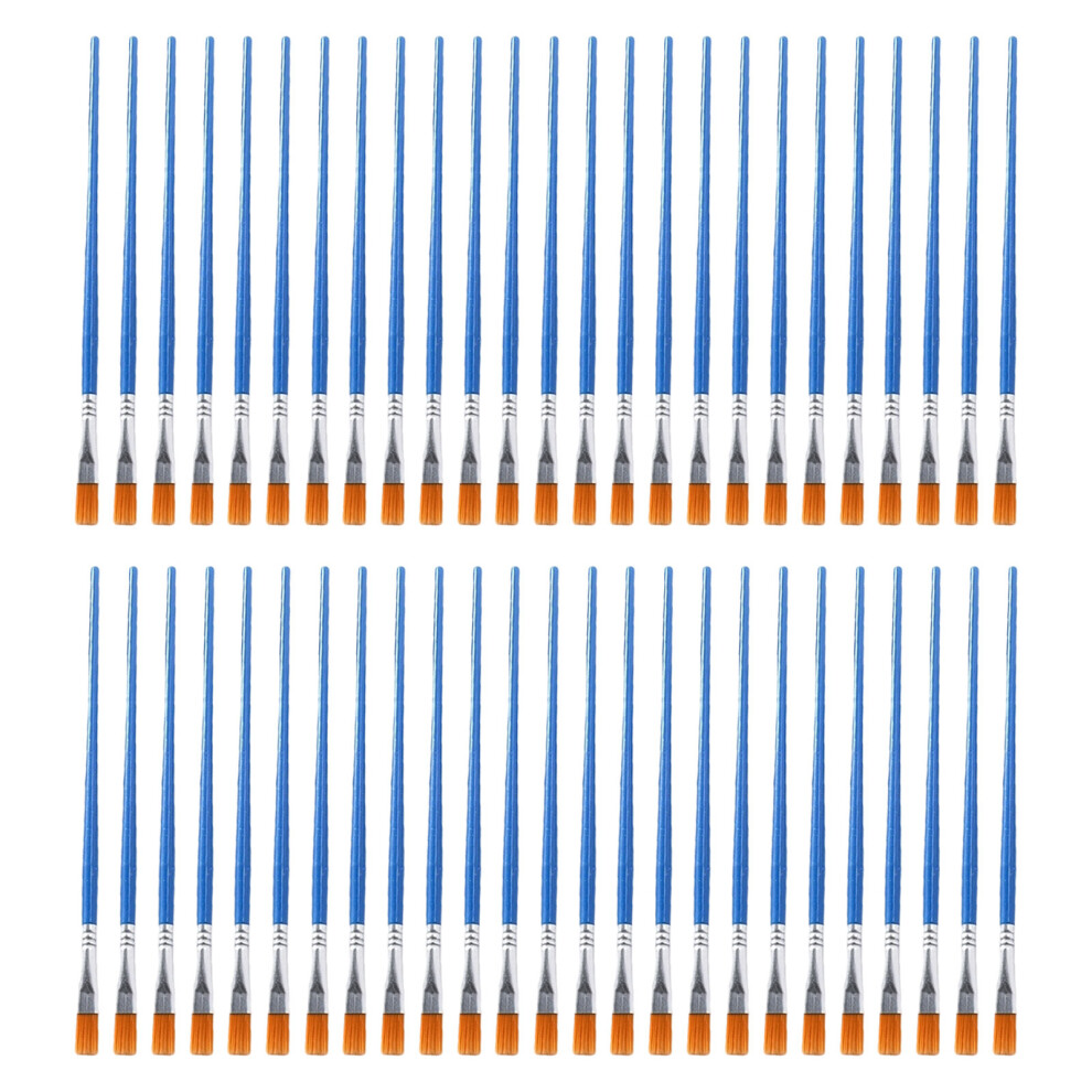 50 Pcs Watercolor Paint Brush Artist Paint Brush-10.5 Flat Head 7751000493523