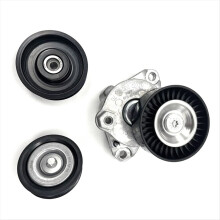 Voor - M272 M273 Motor Aandrijfriem Spanner Montage & 2 Loopwielen A2722000270 A2722021019 A2722021419