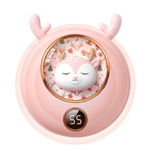 Heated Mini Heaters, Reusable Electric Heater with USB and Digital Display, Cartoon Pocket Warmer for Gifts, Boring Heating, Efficient Heating Rosa