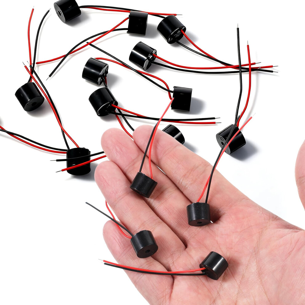 12 Pcs 12V Piezo Buzzer Alarm Loud Continuous Sound Siren With Wire For Door Chime 9001264096021