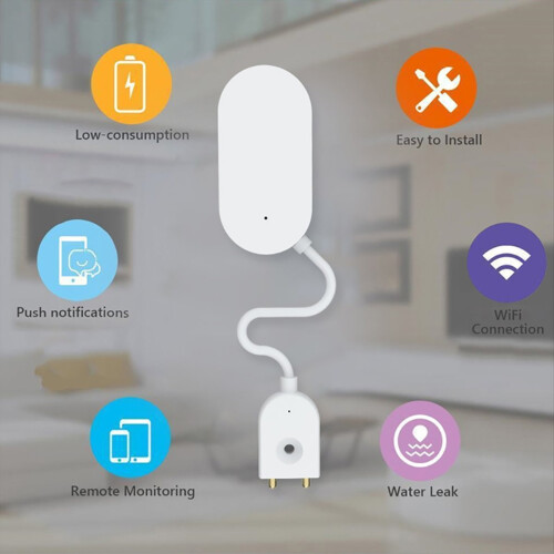 Tuya Zigbee Leksensor Waterlekdetector Leksensor Watersensor Voorkom waterlekkage voor Smart Home 2