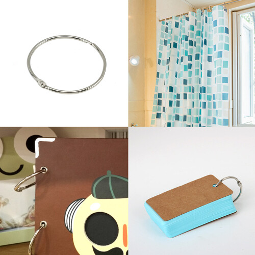 30Pcs Metal Binder Rings Quick Release Loose Leaf Rings-80mm 2