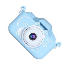 Stoßfester Digital-Video-Camcorder für Kinder mit zwei-Blau