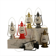 7-teiliges Vintage-Sturmlampen-Set für Eid Mubarak, Ramadan Kareem, Kohleöl, windfest, dekorative Lichter, Heimdekoration für Feste